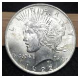 1922 Peace Dollar Unc.