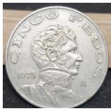 1973 Mexico Cinco Pesos