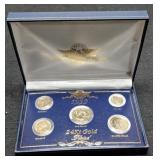 1999 5 Coin 24 K Gold Plated Set inc/ S.B. Dollar