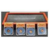 (4) 2009-S Slab Proof L. Bicentennial Cents