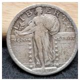 1917 T2 Standing Liberty Quarter Key Date