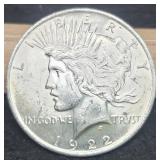 1922 Peace Dollar Unc.