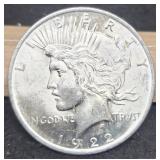 1922 Peace Dollar AU