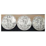 (3) W. Liberty Half Dollars: