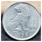 1939 Belgium 1 Franc
