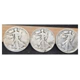 (3) W. Liberty Half Dollars: 1920-S, 28-S, 43