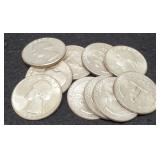 (10) 1964 W. Quarters Unc.