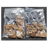(2) Hundred Wheat Cents Pre 1940 Sold By Hundred