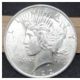1922 Peace Dollar Unc.