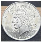1922 Peace Dollar Unc.