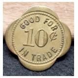 Dime Trade Token Champaign, IL "G.P. Vriner"