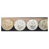 (4) 1964 K. Half Dollars
