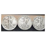 (3) W. Liberty Half Dollars: