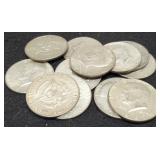 (12) 40% Silver Kennedy Half Dollars