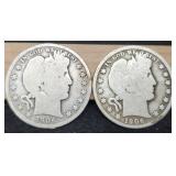 (2) 1906 Barber Half Dollars P&D