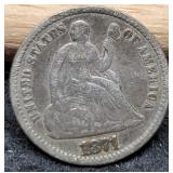 1871 Liberty Seated Half Dime