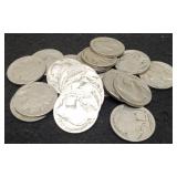 (20) No Date Buffalo Nickels