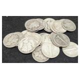 (25) Mercury Dimes