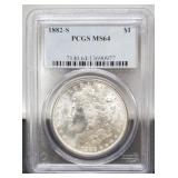 1882-S Slab Morgan Dollar PCGS MS64