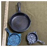 3 - Cast Iron Skillets/Ashtrays