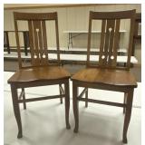 2 - Matching Oak Chairs