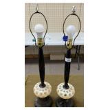 2 Opalescent Spot Lamps