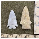 2 Flint Indian Artifacts