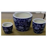 Blue & White Flower Pots