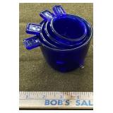 4pc Cobalt Glass Measuring Cups