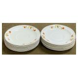 12 - Hall Jewel Tea Autumn Leaf Saucers