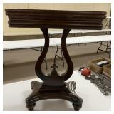 Mahogany Lyre Base Game Table