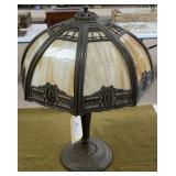 Early Slag Panel Glass Lamp