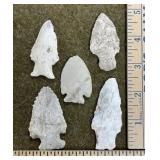 5 Flint Indian Artifacts