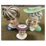3 Nice Head Vases
