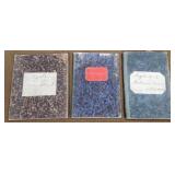3 French Handwritten Ledgers/Registers