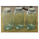 3 - Half Gallon Canning Jars