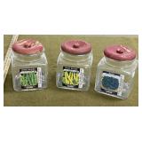 3 - Seed Jars with Wood Lids