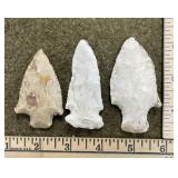 3 Flint Indian Artifacts