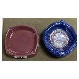 2 - Liquor Advertising Ashtrays
