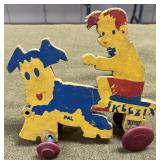 Approx 7" Skeezix Wood Pull Toy