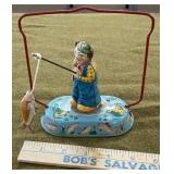 Windup Fisherman, Tin Litho