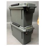 2 .30 Cal Plastic Ammo Cans