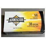 50 rnds Armscor .38 Spl Ammo