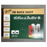 10 rnds S&B 12ga Buckshot Ammo