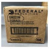 200 rnds Federal .223 Rem Match Ammo