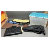 7 Soft Pistol Cases in Tote w/ Lid