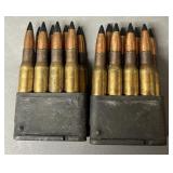 16 rnds US .30-06 Black Tip Ammo