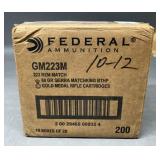 200 rnds Federal .223 Rem Match Ammo