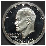 1976 Bicentennial Proof Silver Ike Dollar in Capsu