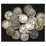 20 Nice Buffalo Nickels from Estate